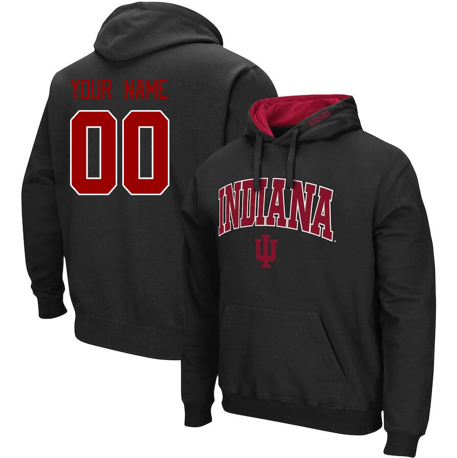 Custom Indiana Hoosiers Name And Number College Hoodie-Black - Click Image to Close